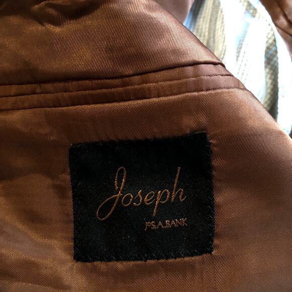 Joseph by Jos A Bank 3-Piece 100% Wool Suit 44 Short Black Rare Made Mexico 90s - Picture 7 of 16